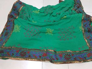 Vibrant Green Embroidered Ethnic Dupatta😍💚