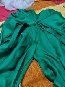 Elegant Green girls shrug dhoti top Set