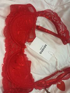 Sexy Red Lace Underwire Bra