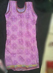 Sheer Purple Floral Print Kurti