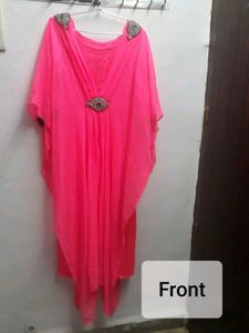Elegant Pink Kaftan Dress