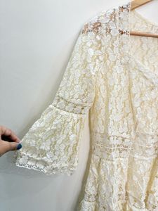 Elegant Lace Bell Sleeve Top