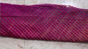 Leheriya Saree with Golden Border