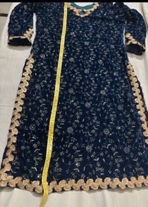 Premium Velvet Suit Set with Embroidery Sequence