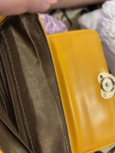 Cute Mustard Yellow Heart Accent Bag