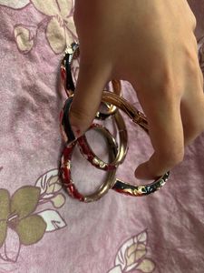 Boho Chic Enamel Bangles (Set of 4)