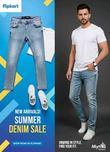 Cool Light Wash Denim Jeans