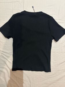 ZUDIO Ribbed Henley Neck T-Shirt (XS)
