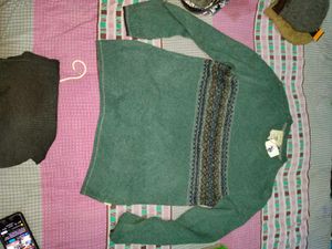 Stylish Green Knit Sweater