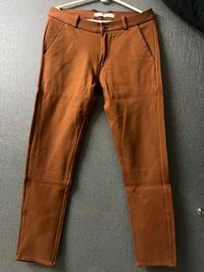 Men's Premium White Shirt with Brown Pants