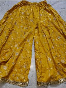 Embellished Yellow Ethnic palazzo / skirt