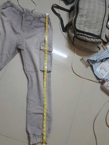 Grey Cargo Jogger Pants