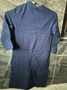 Navy Blue Cotton Kurta