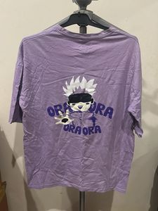 Purple Anime Graphic T-Shirt