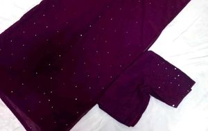 HAND MADE MIRROR WORK SAREE💜