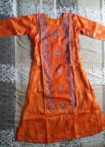 Vibrant Orange Kurta