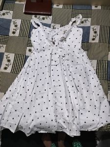 White Dress with Black Hearts