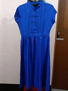 Elegant Blue Midi Dress