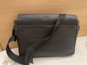 Michael Kors Black Leather Messenger Bag
