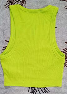 Ribbed Neon Green Tank Top
