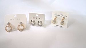 Sparkling Earring Set (3 Pairs)