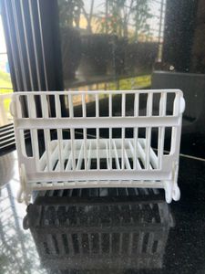 White Foldable Dish Rack