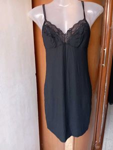 Elegant Lace Trim Slip Dress