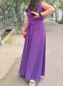Elegant Purple Sleeveless Dress