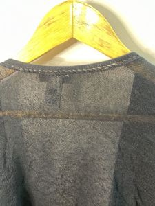 Black Sheer Cropped Cardigan