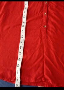 Stylish Red Button-Up Shirt