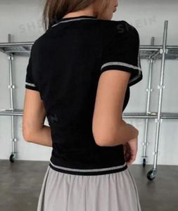 Black "Active Vacation" Graphic Crop Top