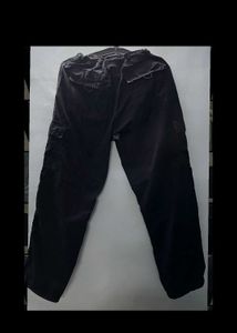 Khaki And Black Parachute Cargo Pants