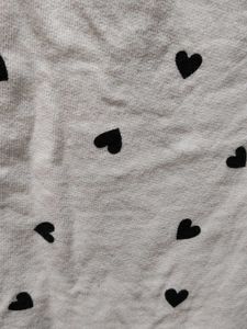 White Heart Print T-Shirt