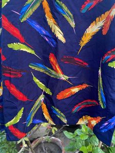 Vibrant Feather Print Kurta