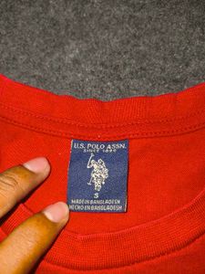 USPA Bold Red Graphic Long Sleeve T-Shirt