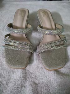 Sparkly Silver Heels