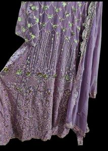 Heavy Sequins Work Gown With Dupatta And Pant