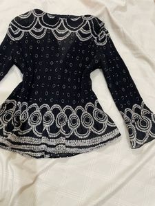 Embellished Black y2k top