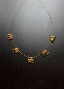 Trending Gold Elephant Charm Invisible Necklace