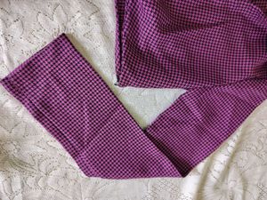 zara Chic Purple Checkered Crop Top