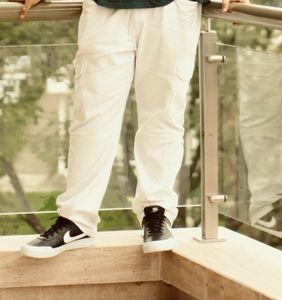 Men's White Cargo Pants