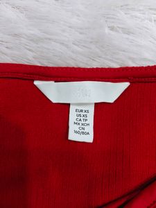 H&amp;M Red Spaghetti Strap Bodysuit