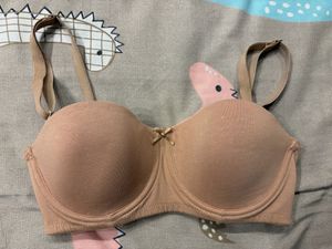 Strapless Comfortable Beige Bra