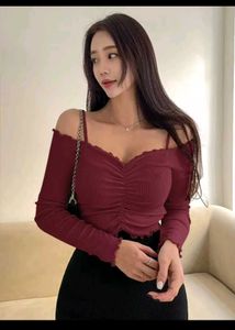 Chic Ruched Off-Shoulder Top