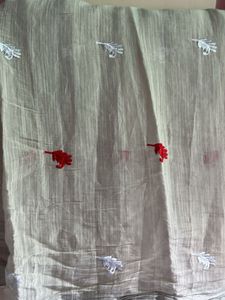 Embroidered Cotton Saree