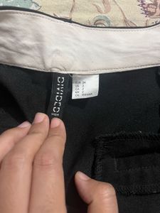 H&amp;M Black Wide-Leg Trousers