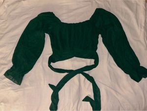Chic Green Crop Top