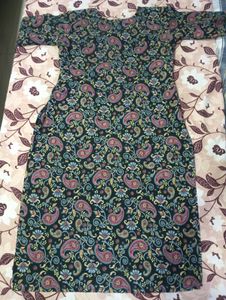 Black Paisley Print Kurta set