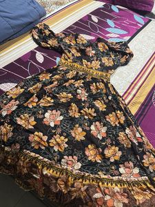 Bohemian Floral Print Maxi Dress