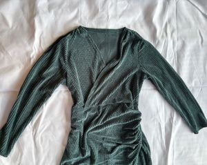 Elegant Ruched Wrap Dress